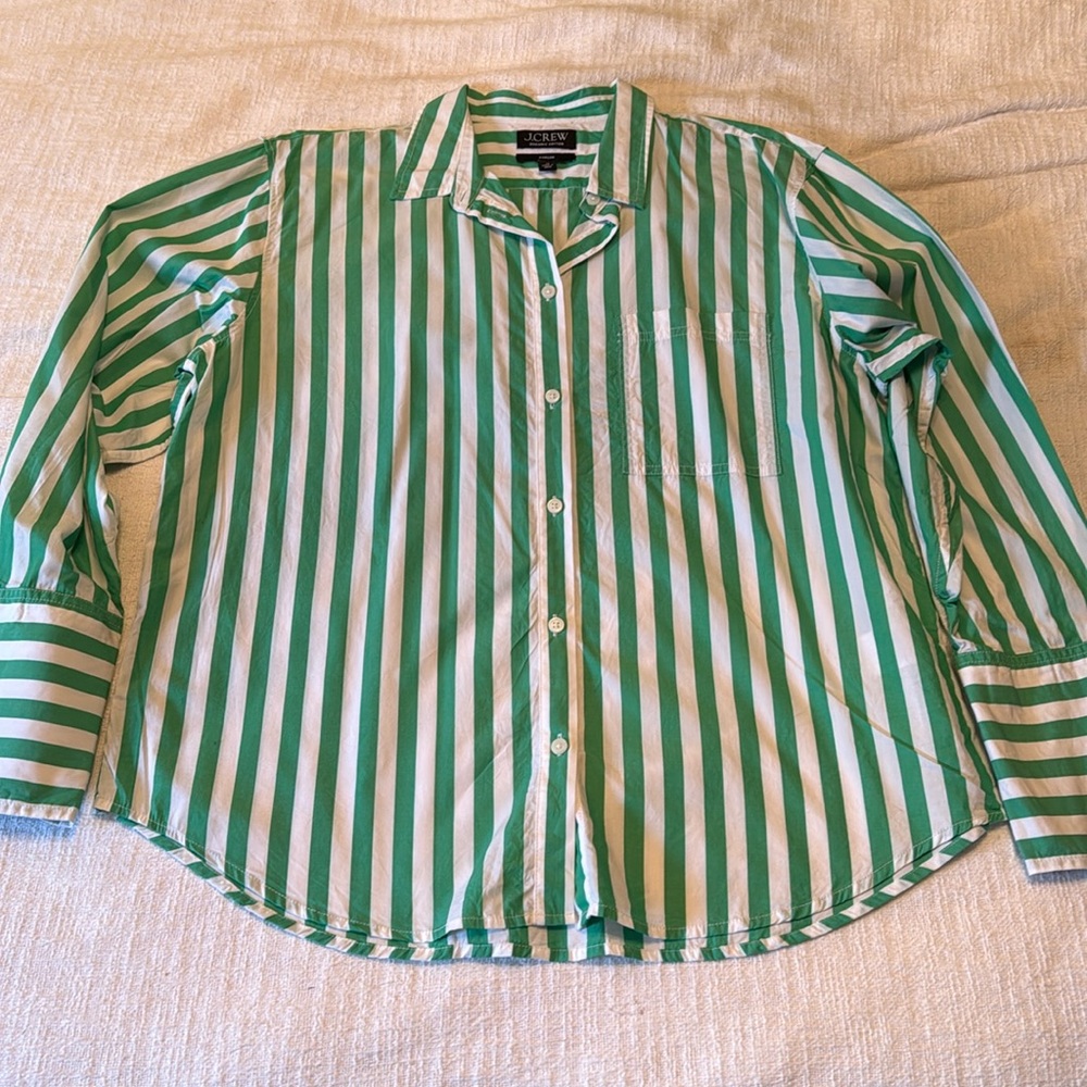 J Crew Striped Button Down